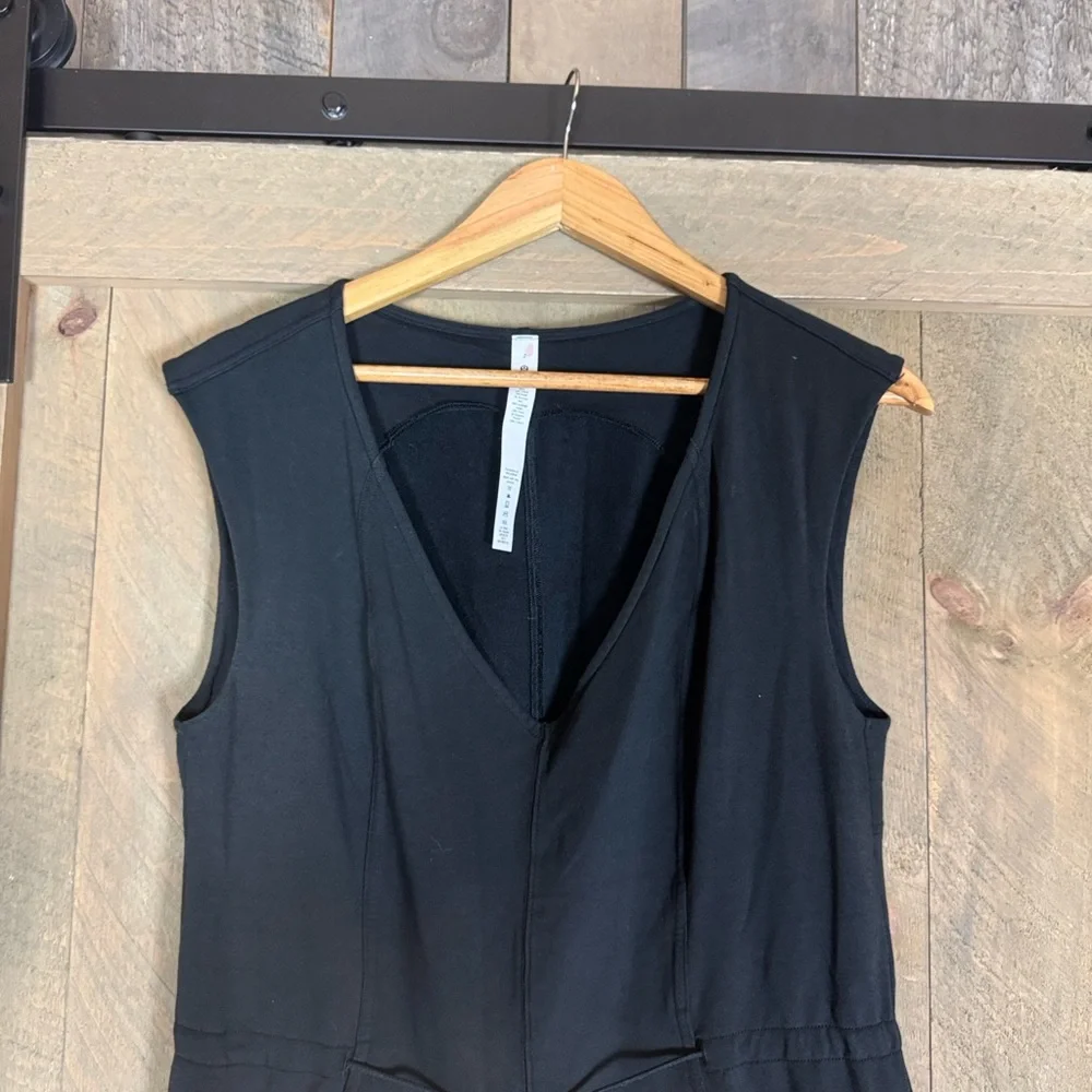 Lululemon Athletica French Terry v-neck romper Black Size 2 - Picture 6 of 15